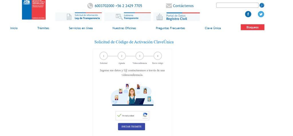 formulario acceso registro civil